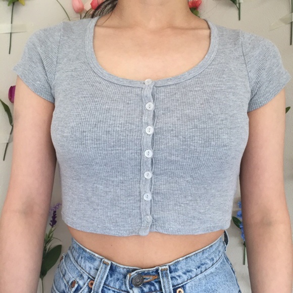 Brandy Melville Tops - BRANDY MELVILLE GRAY ZELLY TOP DUPE